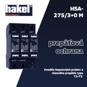 HSA-275/3+0 M (27083) – Zvodič prepätia T2 pre 1-fázové systémy (3+0 zapojenie) – D&D Energy