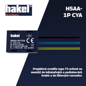 HSAA-1P CYA – Jednopólový zvodič prepätia T3 pre jemnú ochranu zásuvkových obvodov – D&D Energy